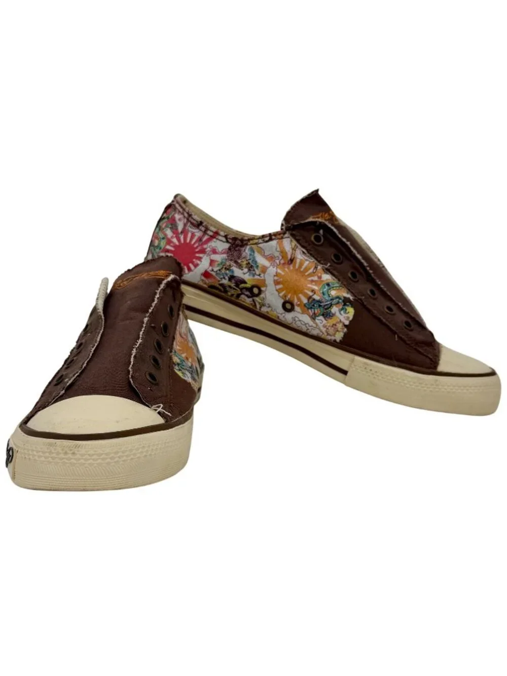 Vtg Y2K Ed Hardy Tattoo Canvas Sneakers | Streetwear Grunge Skater McBling Indie - Picture 12 of 16